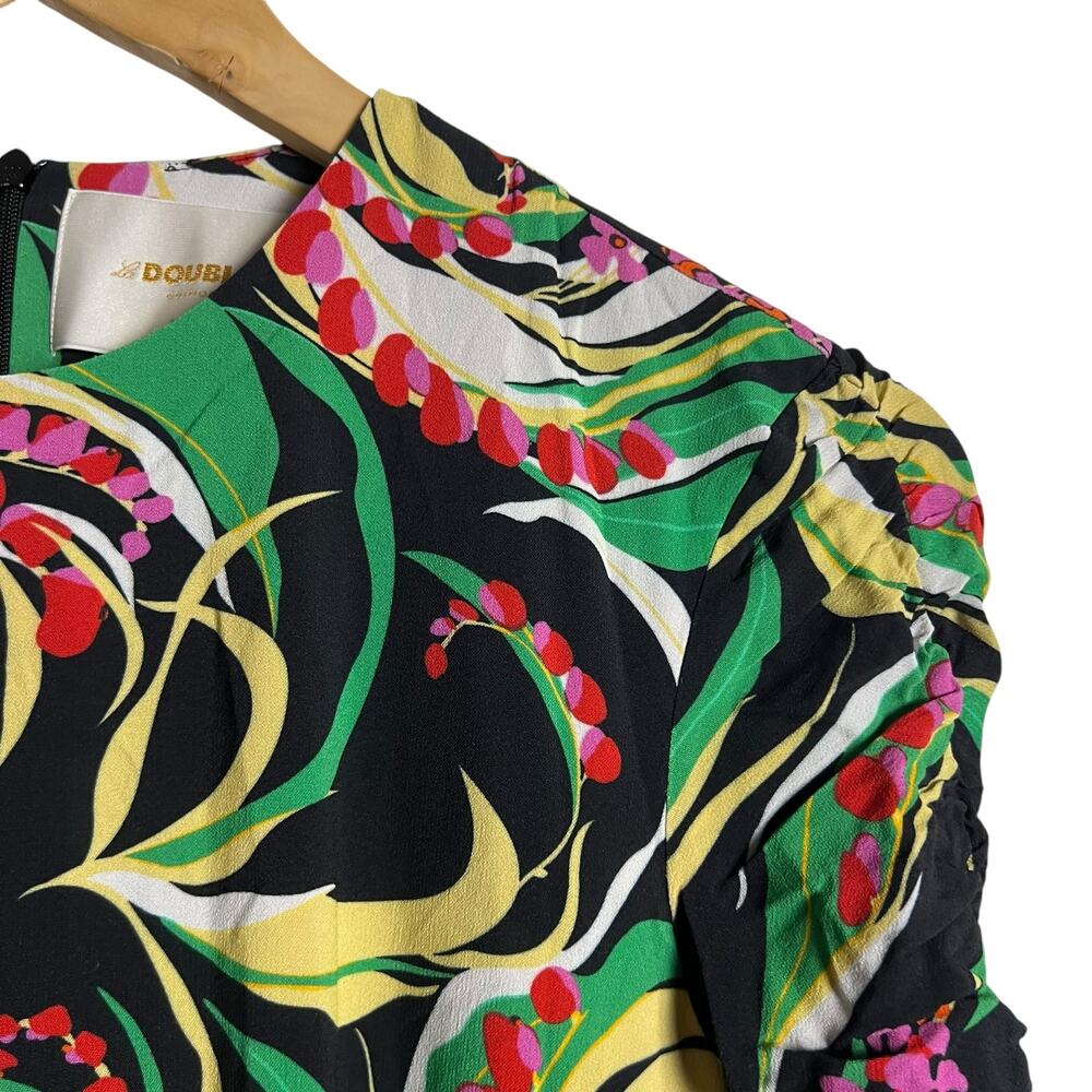 La DoubleJ Tinder Multicolor Floral Print Long Sleeve Midi Dress Size - Picture 9 of 16